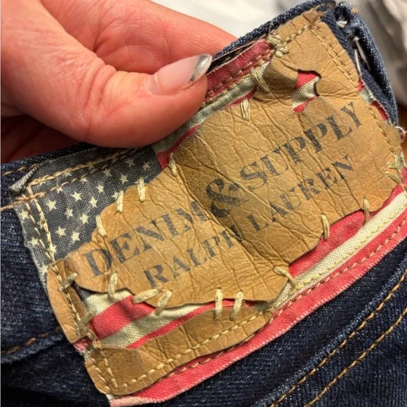 Ralph Lauren denim and supply Men's Dark Blue Jeans worn once 31/30 - Picture 6 of 8